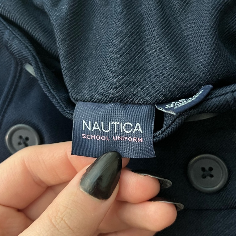 Nautica School Uniform Navy Pleated Skort Size 16 Regular - Picture 2 of 5
